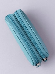 Lakeland Leather Teal Green Double Glasses Case - Image 3 of 4