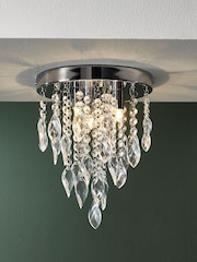 Chrome Twist 3 Light Flush Fitting Ceiling Light - Image 1 of 4