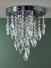 Chrome Twist 3 Light Flush Fitting Ceiling Light - Image 2 of 4