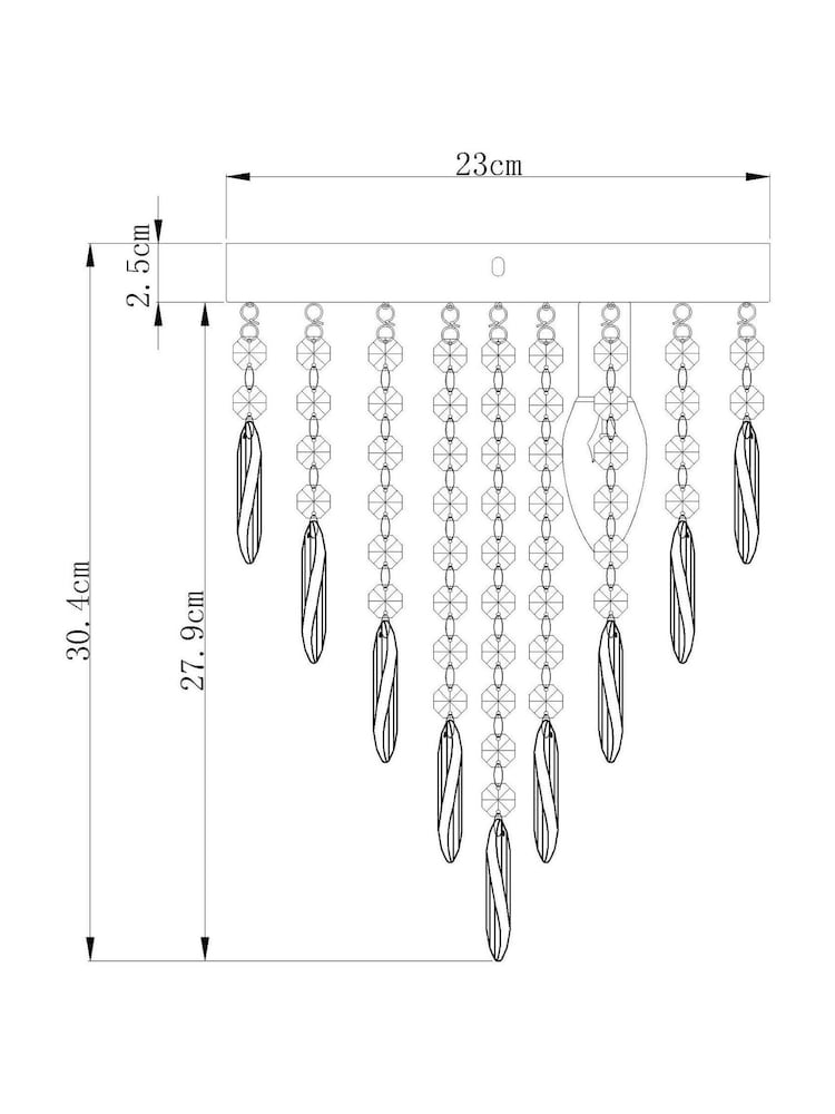 Chrome Twist 3 Light Flush Fitting Ceiling Light - Image 4 of 4