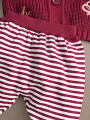 Mamas & Papas Christmas Icons Knitted Cardigan & Leggings Set - Image 6 of 7