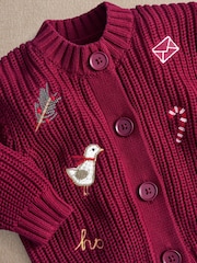 Mamas & Papas Christmas Icons Knitted Cardigan & Leggings Set - Image 7 of 7