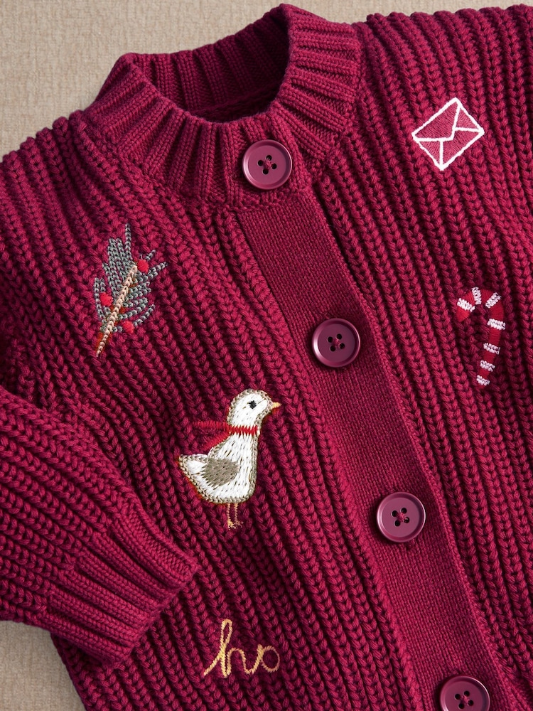 Mamas & Papas Christmas Icons Knitted Cardigan & Leggings Set - Image 7 of 7