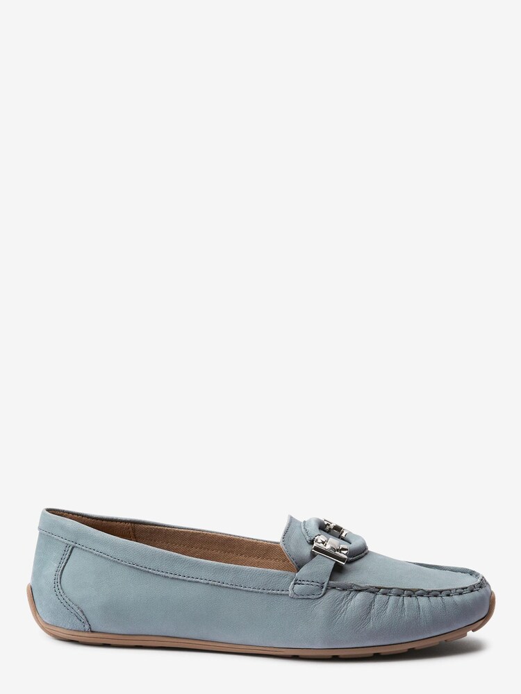 Niebieski - Forever Comfort® Leather Hardware Driver Shoes - Image 4 of 7