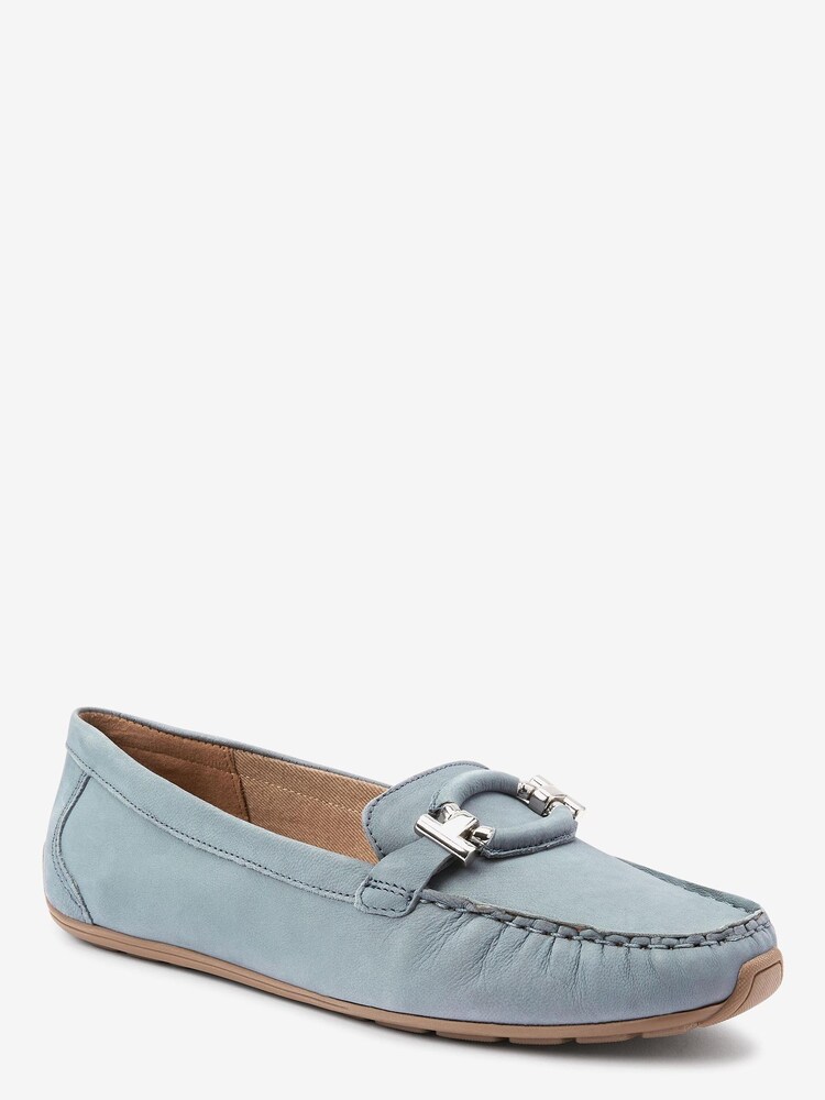 Niebieski - Forever Comfort® Leather Hardware Driver Shoes - Image 5 of 7