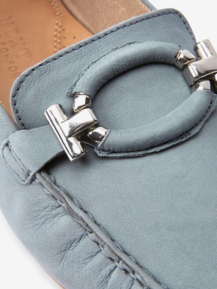 Blue Regular/Wide Fit Forever Comfort® Leather Hardware Driver Shoes - Image 7 of 7 Blue Regular/Wide Fit Forever Comfort® Leather Hardware Driver Shoes - Image 7 of 7