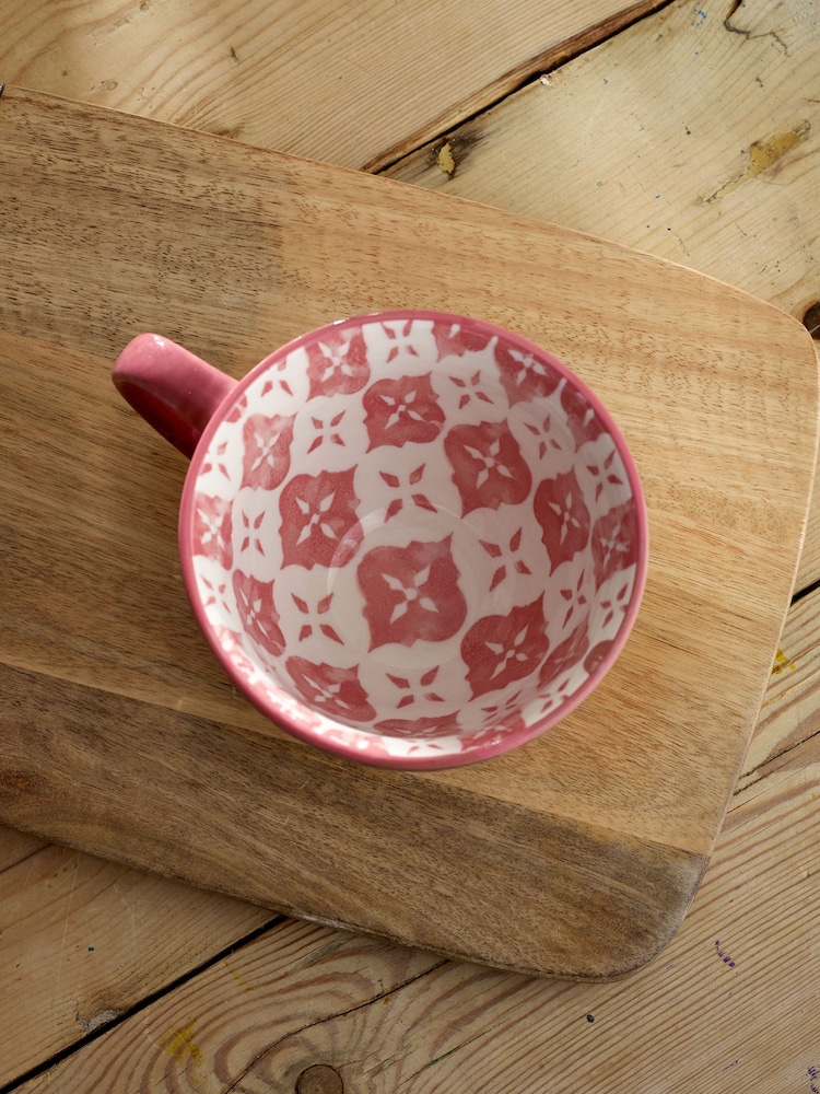 Set of 4 Pink Palermo Patterned Mugs - Image 4 of 5