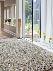 Origins Gold Rocks Shaggy Rug - Image 1 of 2