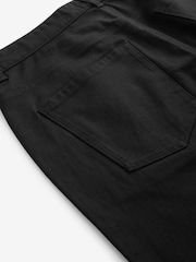 Solid Black Classic Stretch Relaxed Fit Jeans - Image 10 of 11