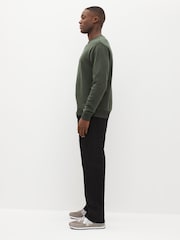 Solid Black Classic Stretch Relaxed Fit Jeans - Image 2 of 11
