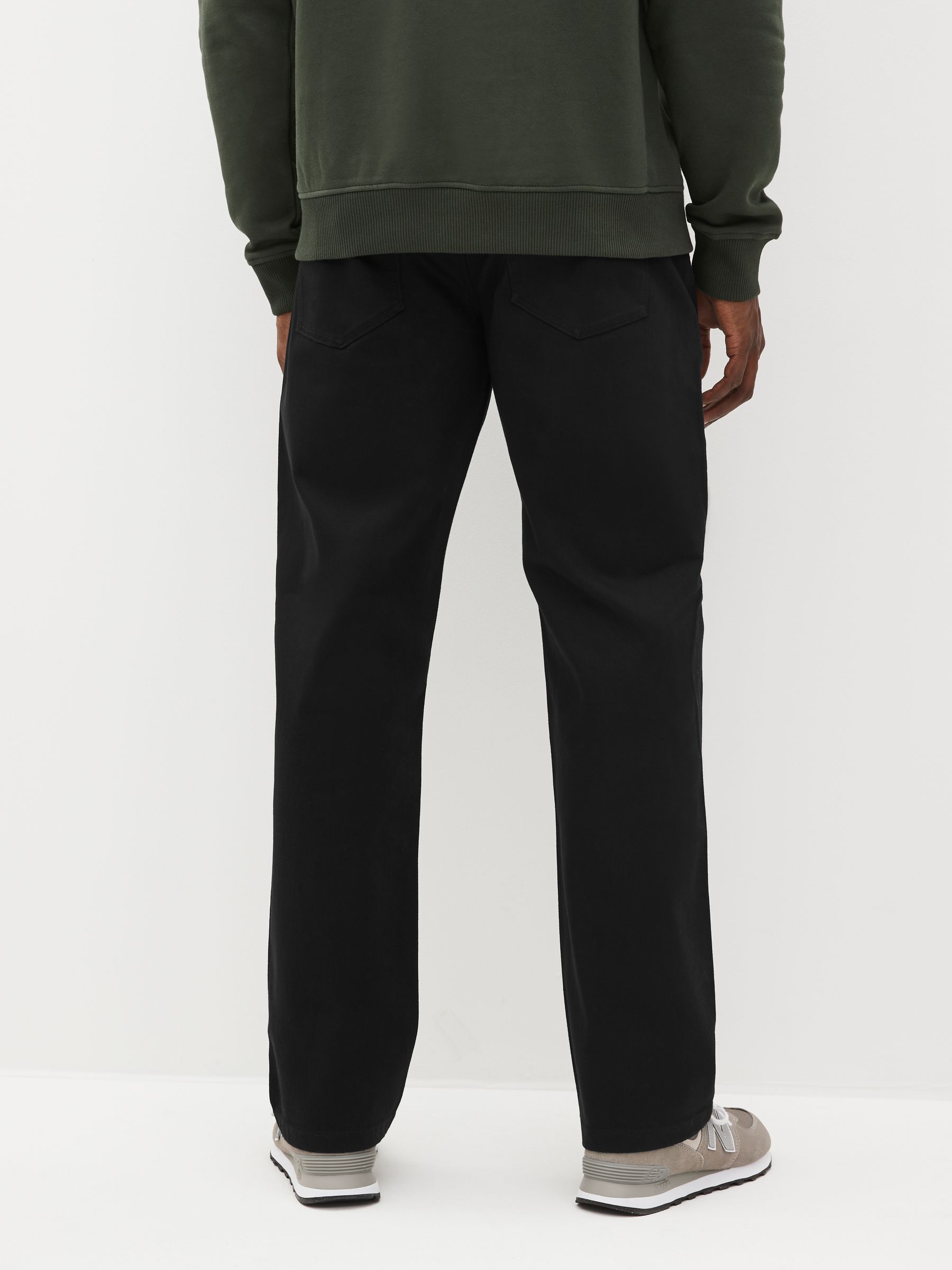 Buy Black Solid Classic Stretch Relaxed Fit Jeans from Next USA