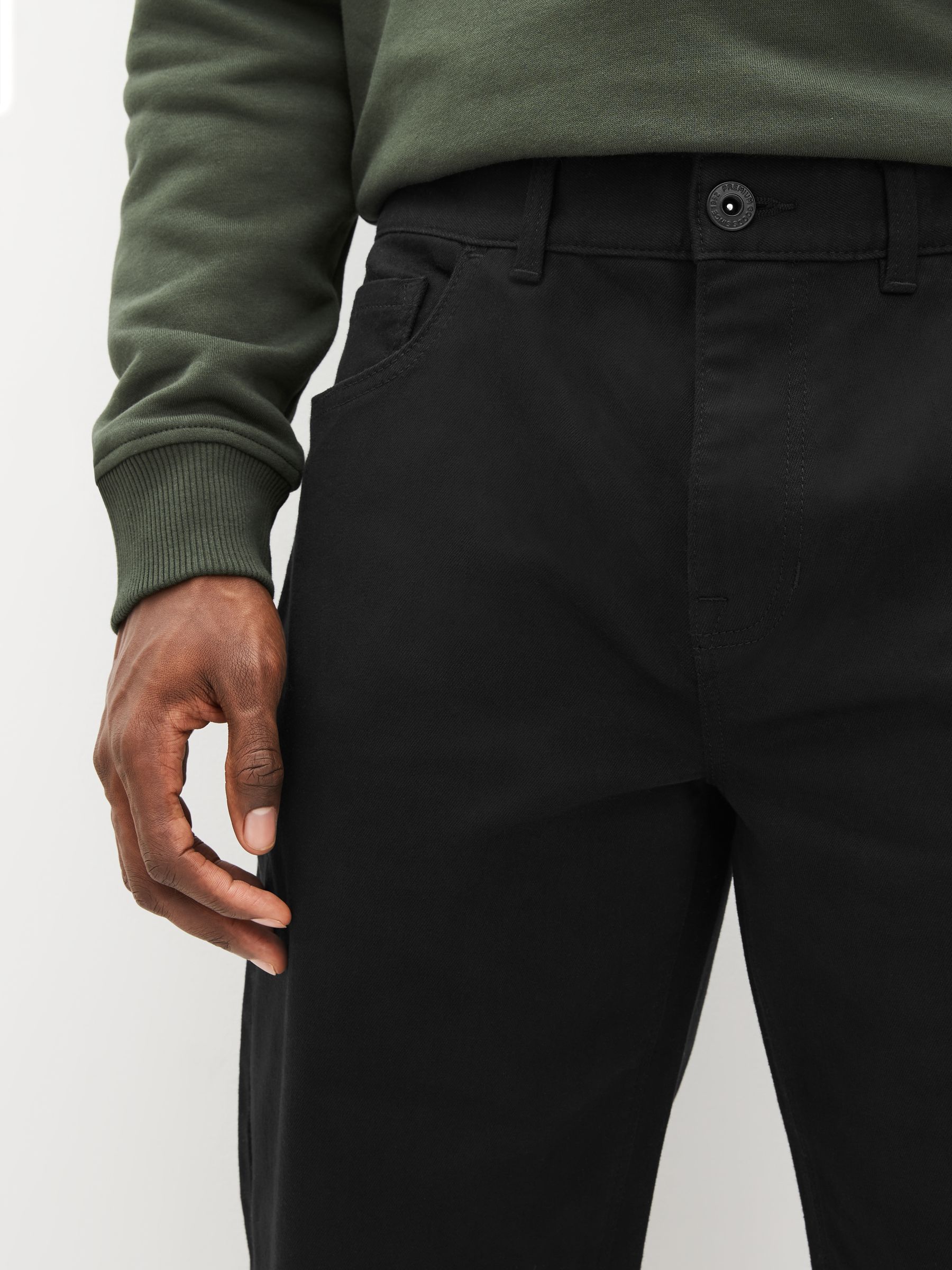 ★ DIAGONAL★ SIDE FASTEN DENIM PANTS black DA233PT06BK Buy Black Solid Classic Stretch Relaxed Fit Jeans from Next USA