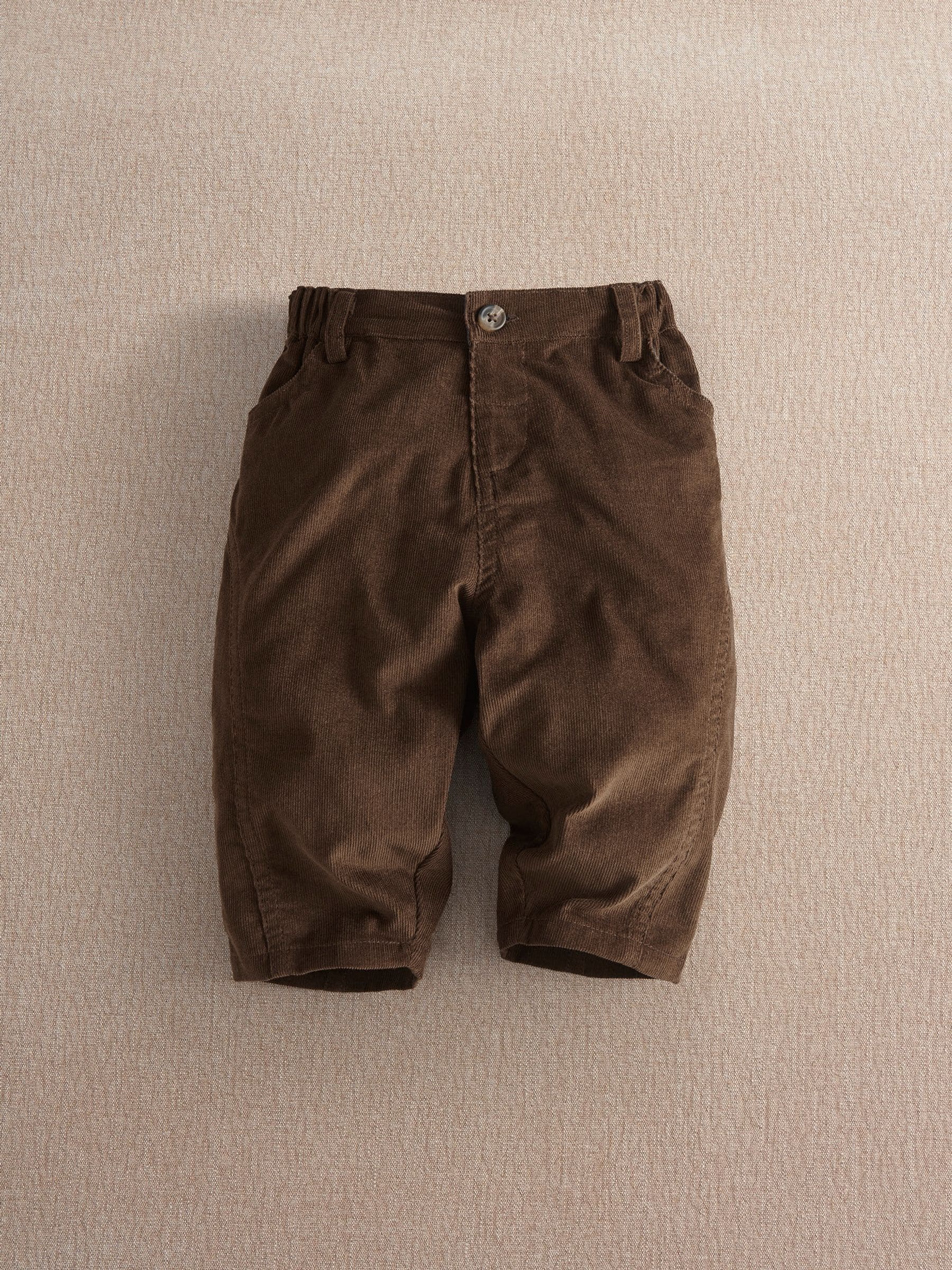 Mamas & Papas Baby Cord Balloon Leg Trousers in Brown, 6-9 Months - Image 3