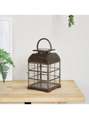 Lights4fun Brass Indoor Glass Lantern - Image 2 of 2