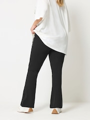Yours Curve Black Flared Leggings - Image 3 of 5
