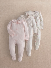 Mamas & Papas Pink Nutcracker Fairy Sleepsuits 3 Pack - Image 1 of 3