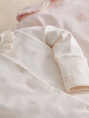 Mamas & Papas Pink Nutcracker Fairy Sleepsuits 3 Pack - Image 3 of 3