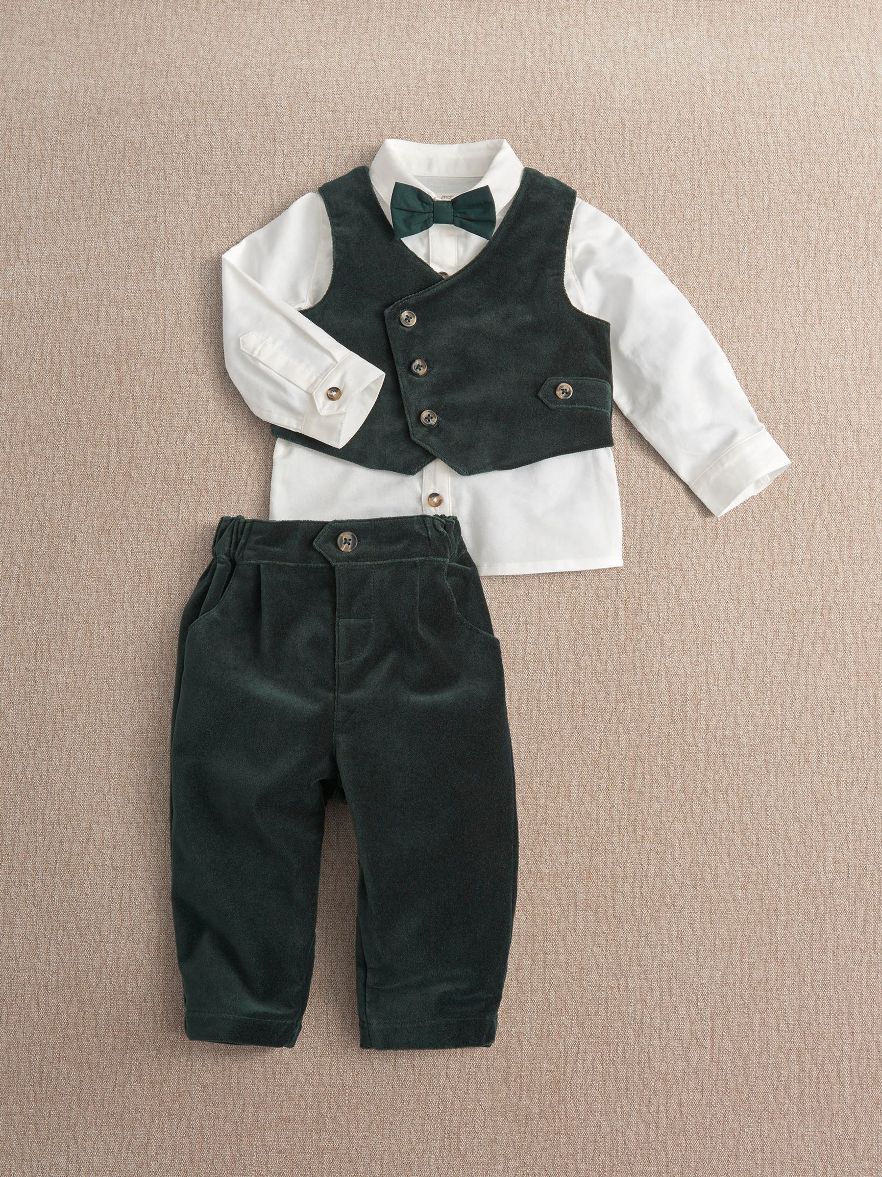 Mamas & Papas Green Velvet Suits 4 Piece view 1