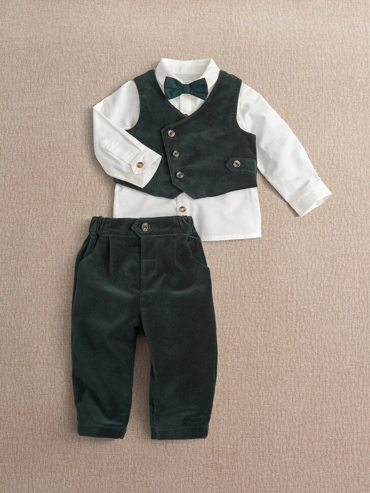 Mamas & Papas Green Velvet Suits 4 Piece