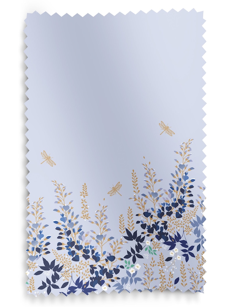 Sara Miller Pale Blue Wisteria Made to Measure Roller Blinds - Image 6 of 6
