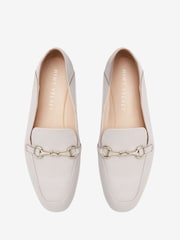 Mint Velvet Stone Cream Leather Camille Loafers - Image 4 of 4