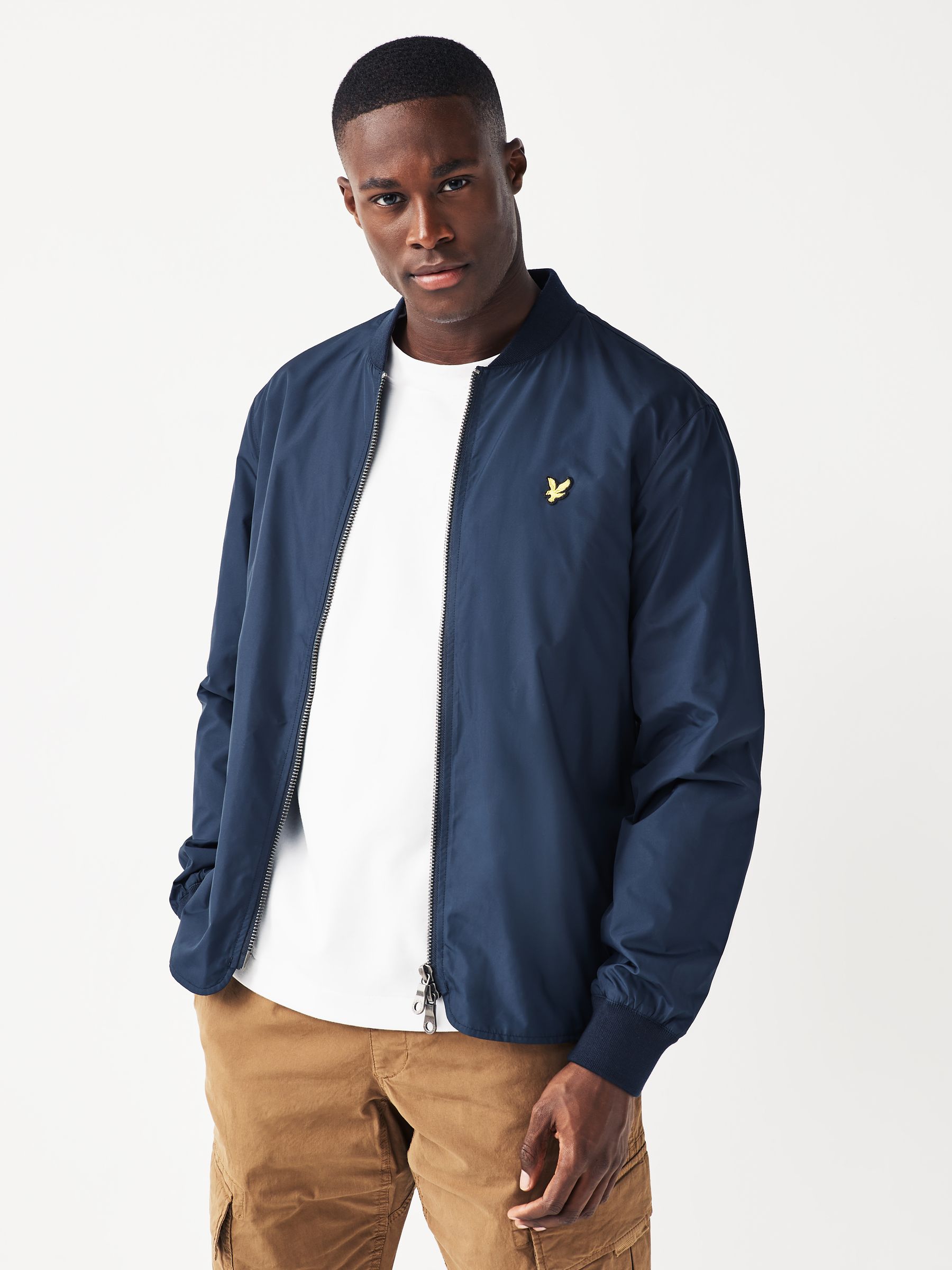 Buy Lyle Scott Navy Blue Bomber Jacket from Next Luxembourg