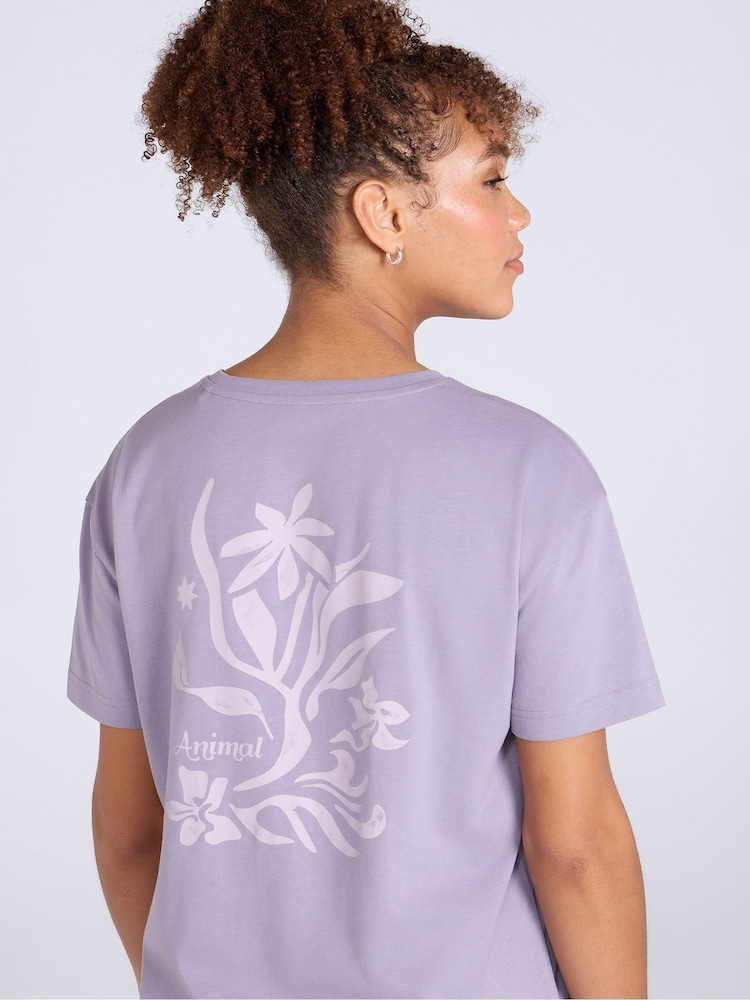 Animal Purple Leena Boxy T-Shirt - Image 4 of 4 Animal Purple Leena Boxy T-Shirt - Image 4 of 4