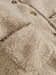 Mamas & Papas Cream Borg Pramsuit - Image 2 of 3