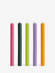Set of 4 Multi Dripless Mixed Colour Dinner Candles - Image 4 of 4