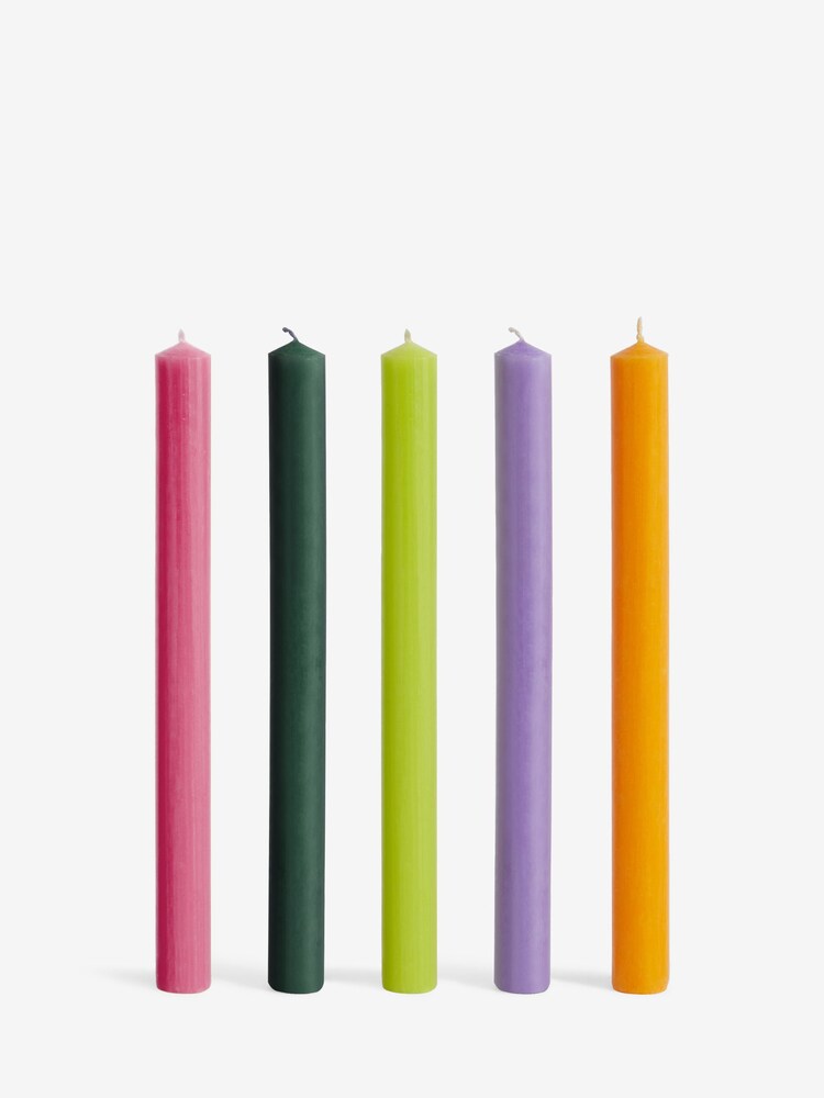 Set of 4 Multi Dripless Mixed Colour Dinner Candles - Image 4 of 4