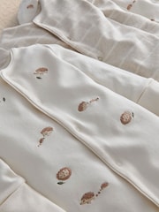 Mamas & Papas Brown Hedgehog Sleepsuits 3 Pack - Image 2 of 3