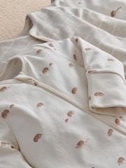 Mamas & Papas Brown Hedgehog Sleepsuits 3 Pack - Image 3 of 3