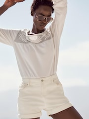 White Denim Boy Short - Image 1 of 4
