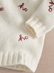 Mamas & Papas Cream Ho Knitted Christmas Jumper - Image 7 of 7