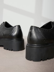 Black Signature Leather Chunky Brogue Lace Up Shoes - Image 6 of 6