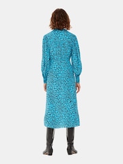 Whistles Blue Terrazzo Print Midi Dress - Image 2 of 5