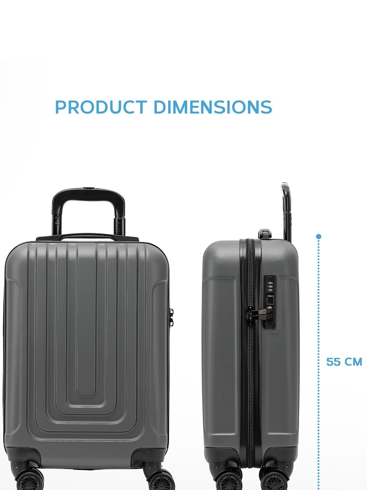 Flight Knight 55x35x20cm 8 Wheel ABS Hard Case Cabin Carry On Hand Luggage - Image 2 of 7