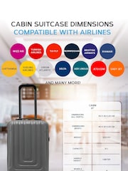 Flight Knight 55x35x20cm 8 Wheel ABS Hard Case Cabin Carry On Hand Luggage - Image 6 of 7