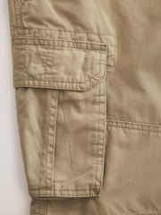 Navy Blue/Stone Natural 100% Cotton Cargo Shorts 2 Pack - Image 10 of 12
