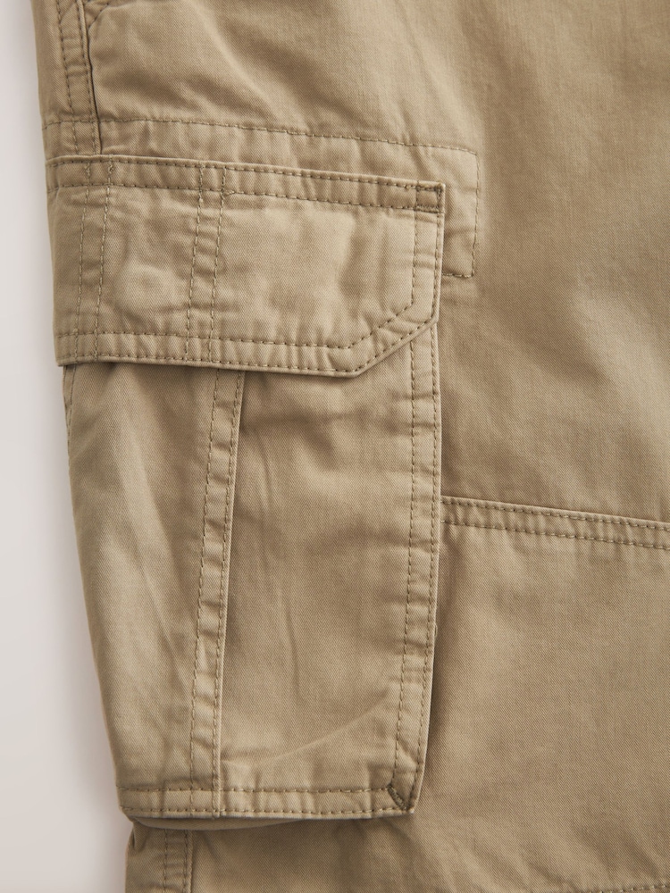 Bleu/Grège Naturel bleu marine - 100% coton Short Cargo 2 Lot - Image 10 of 12