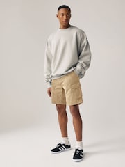 Navy Blue/Stone Natural 100% Cotton Cargo Shorts 2 Pack - Image 2 of 12
