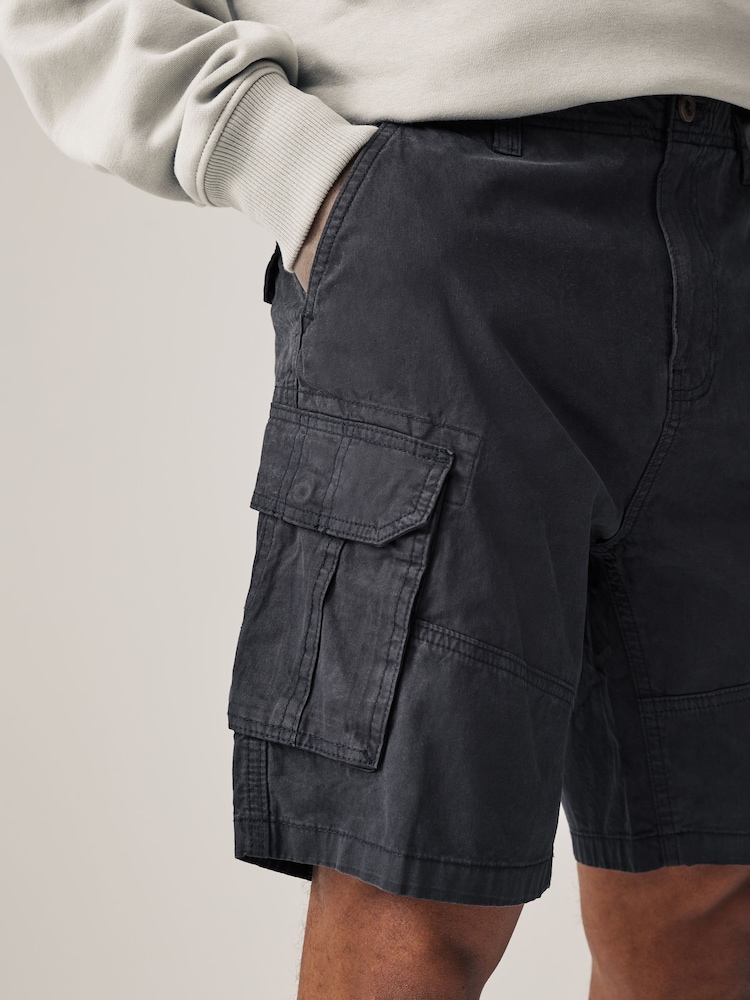 Bleu/Grège Naturel bleu marine - 100% coton Short Cargo 2 Lot - Image 5 of 12