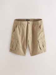 Navy Blue/Stone Natural 100% Cotton Cargo Shorts 2 Pack - Image 7 of 12
