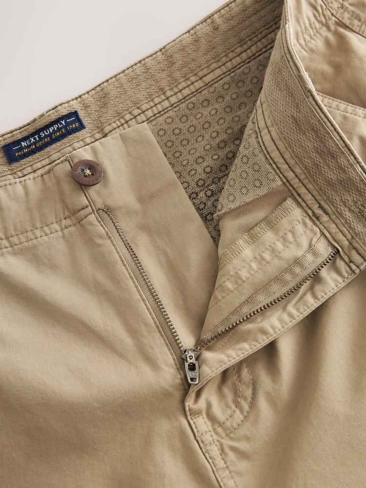 Bleu/Grège Naturel bleu marine - 100% coton Short Cargo 2 Lot - Image 9 of 12