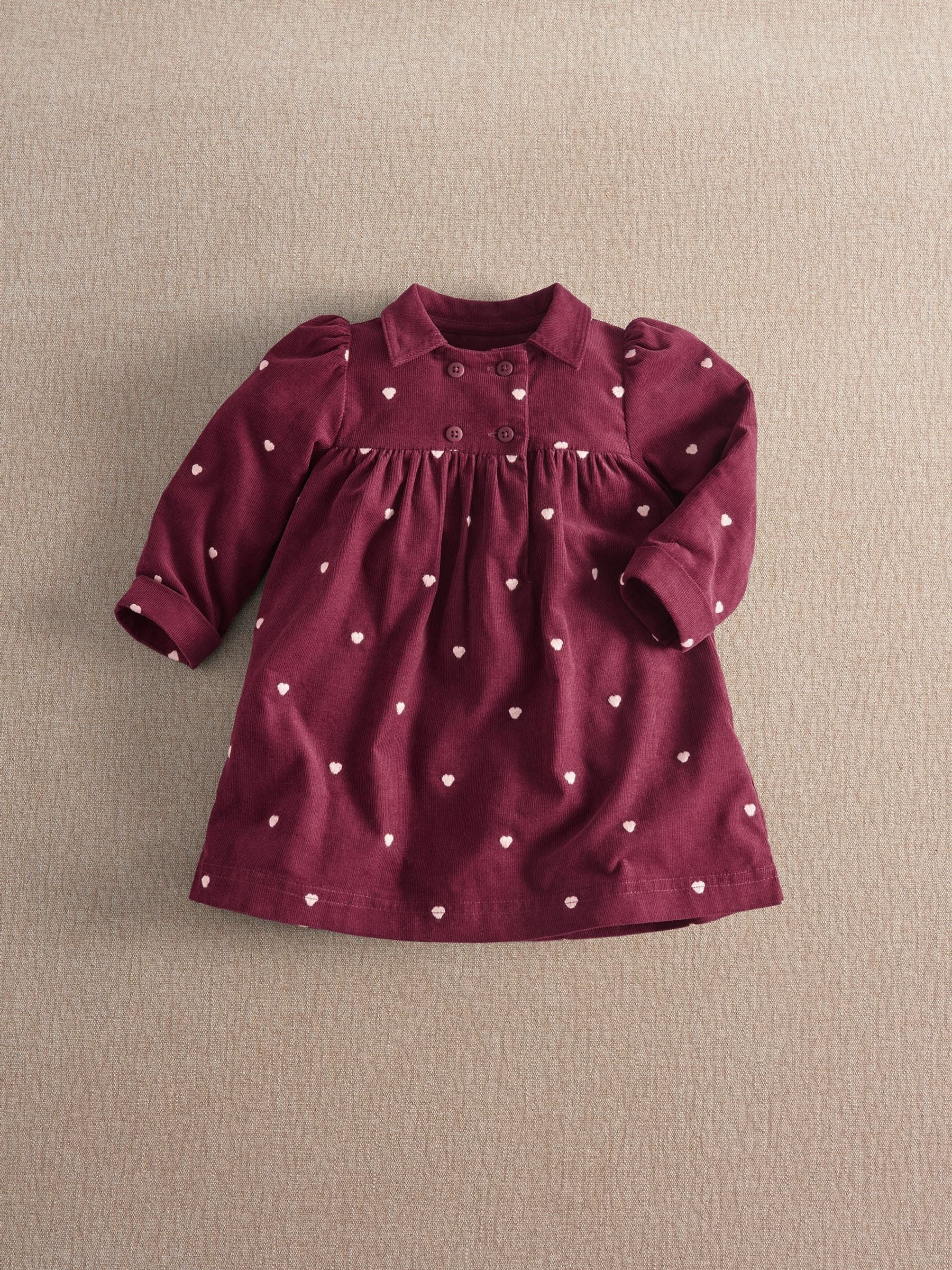 Mamas & Papas Baby Girls Embroidered Double Breasted Dress, Red, Size 6-9 Months - Image 3