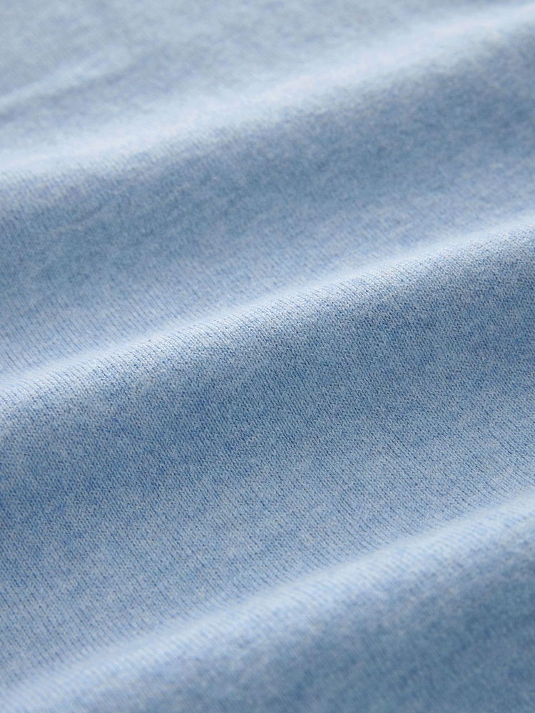 Light Blue Regular Fit Knitted Polo Shirt - Image 8 of 8