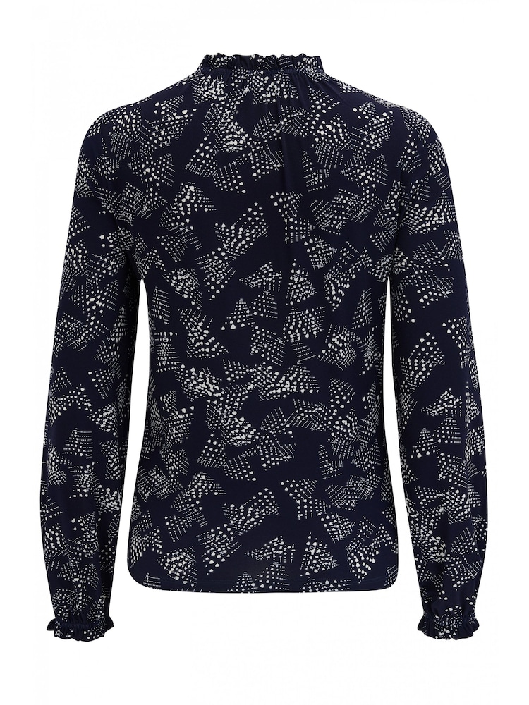 Pour Moi Blue Recycled Bridget Slinky Jersey Long Sleeve Top - Image 4 of 4