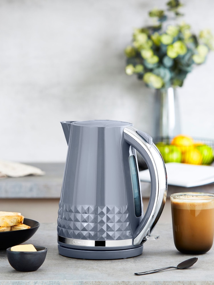 Tower Grey Solitaire 1.5L 3KW Kettle - Image 1 of 8