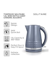 Tower Grey Solitaire 1.5L 3KW Kettle - Image 2 of 8