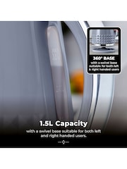 Tower Grey Solitaire 1.5L 3KW Kettle - Image 5 of 8
